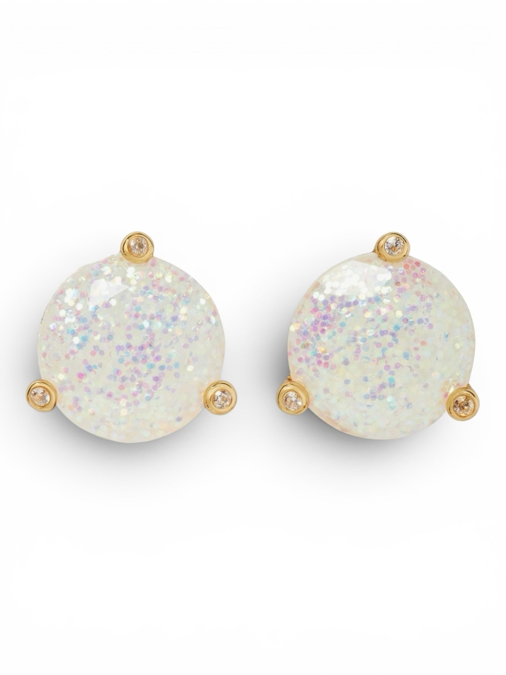 Kate Spade Rise & Shine Glitter Opal Stud Earrings NWT